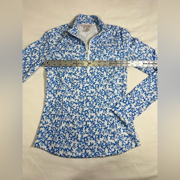Tommy Bahama Women’s Quarter Zip Pullover Long Sleeve Size XS Thumb Holes EUC - Picture 6 of 10